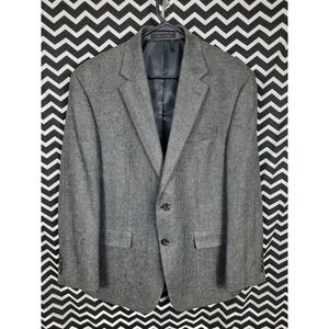 Lauren Ralph Lauren Mens Grey Herringbone Wool Blend Blazer Sport Coat 40S